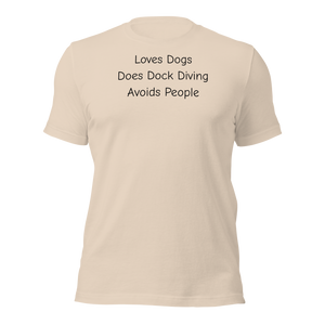 Loves Dogs, Does Dock Diving T-Shirts - Light