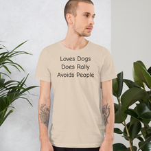 Load image into Gallery viewer, Loves Dogs, Does Rally T-Shirts - Light
