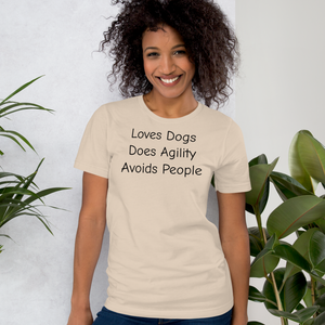 Loves Dogs, Does Agility T-Shirts - Light