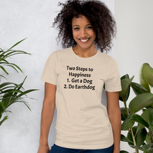 Load image into Gallery viewer, 2 Steps to Happiness Earthdog T-Shirts - Light
