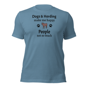 Dogs & Cattle Herding Make Me Happy T-Shirts - Light