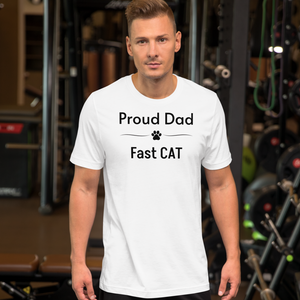 Proud Fast CAT Dad T-Shirts - Light