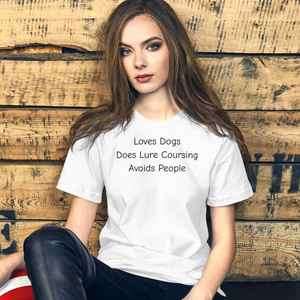 Loves Dogs, Does Lure Coursing T-Shirts - Light