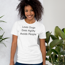 Load image into Gallery viewer, Loves Dogs, Does Agility T-Shirts - Light
