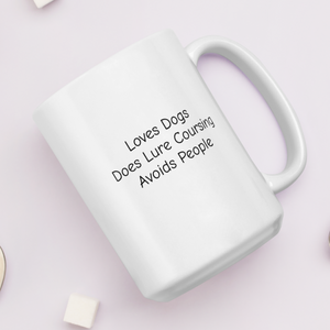 Loves Dogs, Does Lure Coursing Mugs