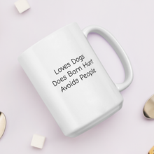 Load image into Gallery viewer, Loves Dogs, Does Barn Hunt Mugs
