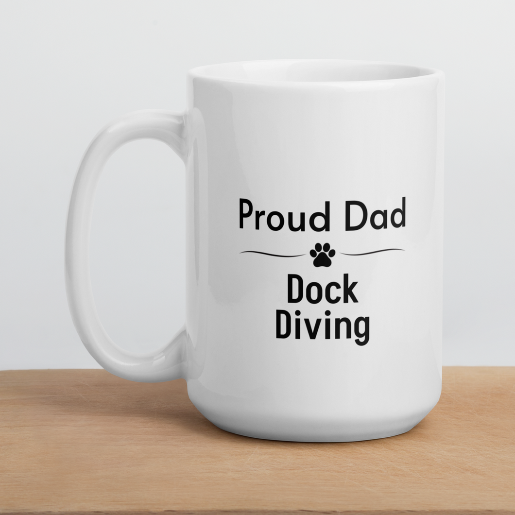 Proud Dock Diving Dad Mugs