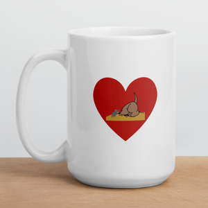 Earthdog in Heart Mugs