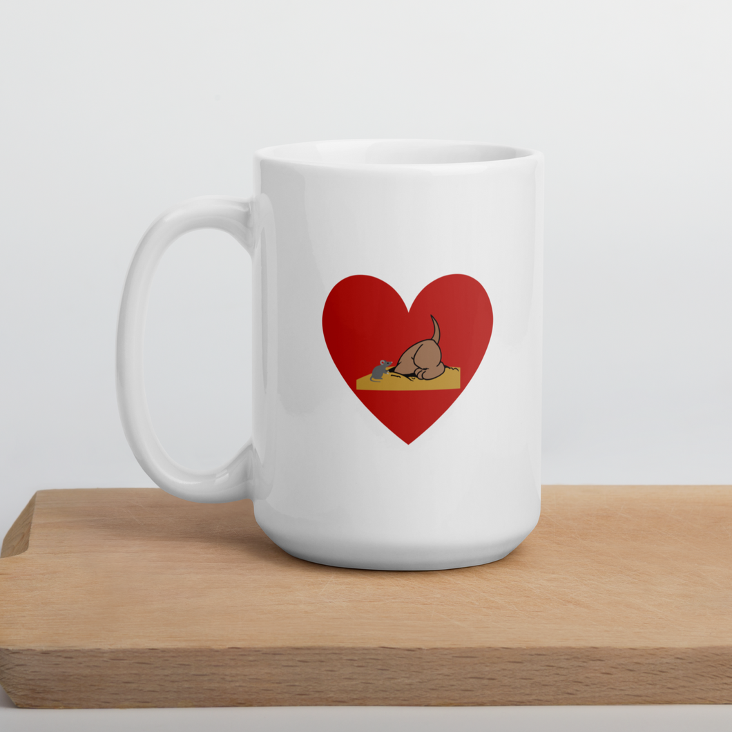 Earthdog in Heart Mugs