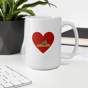 Earthdog in Heart Mugs