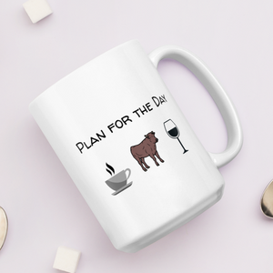 Plan for the Day - Cattle Herding Mugs