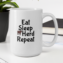 Load image into Gallery viewer, Eat, Sleep, Cattle Herd, Repeat Mugs
