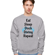 Load image into Gallery viewer, Eat Sleep Dock Diving Repeat Sweatshirts - Light
