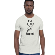 Load image into Gallery viewer, Eat Sleep Fast CAT Repeat T-Shirts - Light
