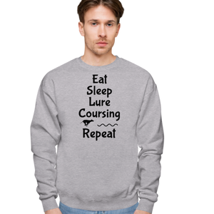 Eat Sleep Lure Coursing Repeat Sweatshirts - Light