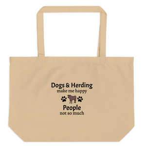 Dogs and Cattle Herding Make Me Happy Tote/ Shopping Bags