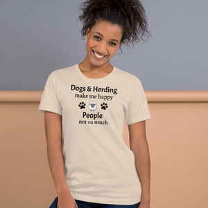 Dogs & Sheep Herding Make Me Happy T-Shirts - Light