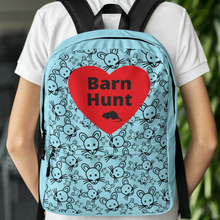 Load image into Gallery viewer, Allover Rats Head w/ Barn Hunt &amp; Rat in Heart Backpack-Blue
