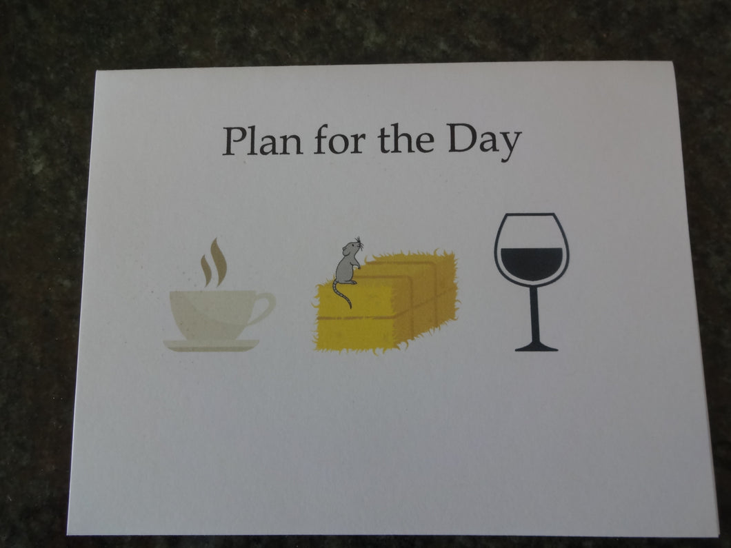 Barn Hunt Plan for the Day Notecards