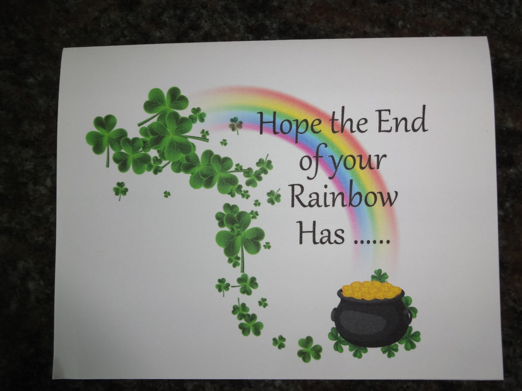 St. Patrick's Day Cards - End of the Rainbow with Mr. G. Inside