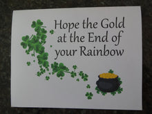 Load image into Gallery viewer, St. Patrick&#39;s Day Cards - End of the Rainbow with a Golden Inside
