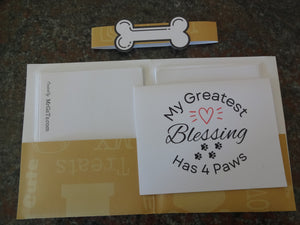 My Greatest Blessing Has 4 Paws Notecards (Singular)