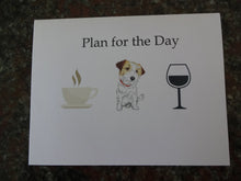 Load image into Gallery viewer, Russell Terrier Plan for the Day Notecards
