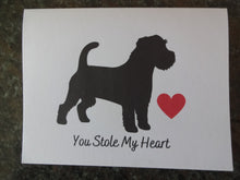 Load image into Gallery viewer, Valentine&#39;s Day Cards - Russell Terrier with Red Heart
