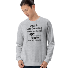 Load image into Gallery viewer, Dogs &amp; Lure Coursing Make Me Happy Sweatshirts - Light
