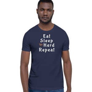 Eat, Sleep, Cattle Herd, Repeat T-Shirts - Dark