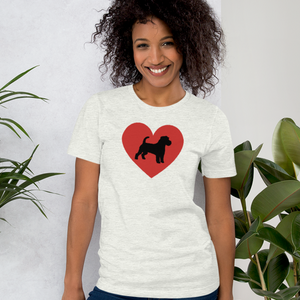 Russell Terrier in Heart T-Shirts - Light