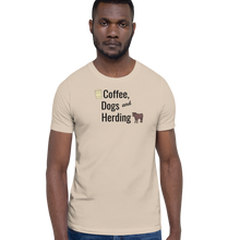 Load image into Gallery viewer, Coffee, Dogs, &amp; Cattle Herding T-Shirts - Light
