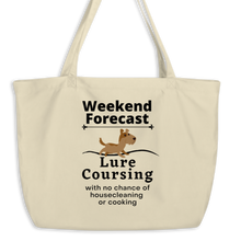 Load image into Gallery viewer, Lure Coursing Weekend Forecast X-Large Tote/Shopping Bag-Oyster
