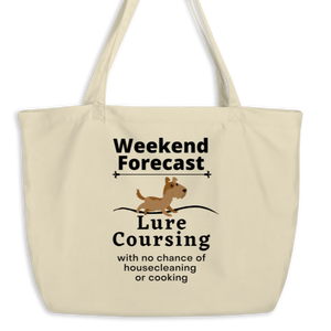 Lure Coursing Weekend Forecast X-Large Tote/Shopping Bag-Oyster