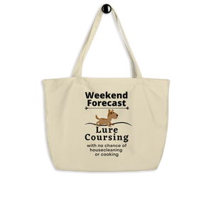 Lure Coursing Weekend Forecast X-Large Tote/Shopping Bag-Oyster