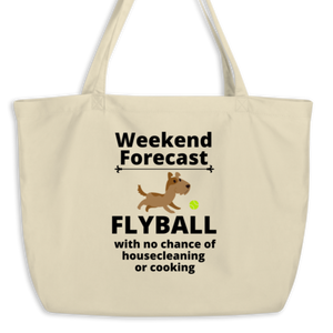 Flyball Forecast X-Large Tote/Shopping Bag-Oyster