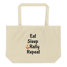 Load image into Gallery viewer, Eat Sleep Rally Repeat X-Large Tote/Shopping Bag - Oyster
