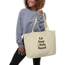 Load image into Gallery viewer, Eat Sleep Rally Repeat X-Large Tote/Shopping Bag - Oyster
