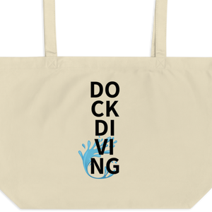 Stacked Dock Diving X-Large Tote/Shopping Bag - Oyster