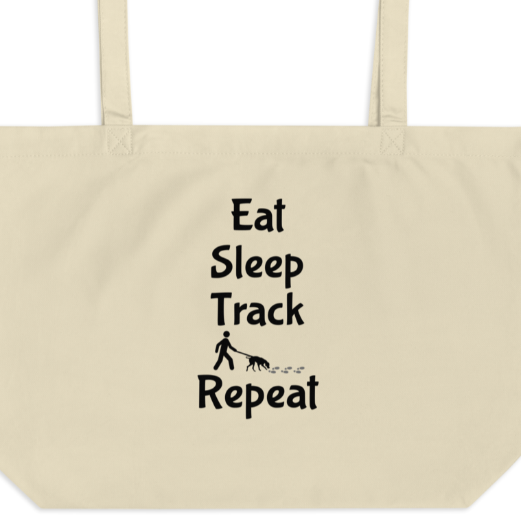 Eat Sleep Track Repeat X-Large Tote/Shopping Bag