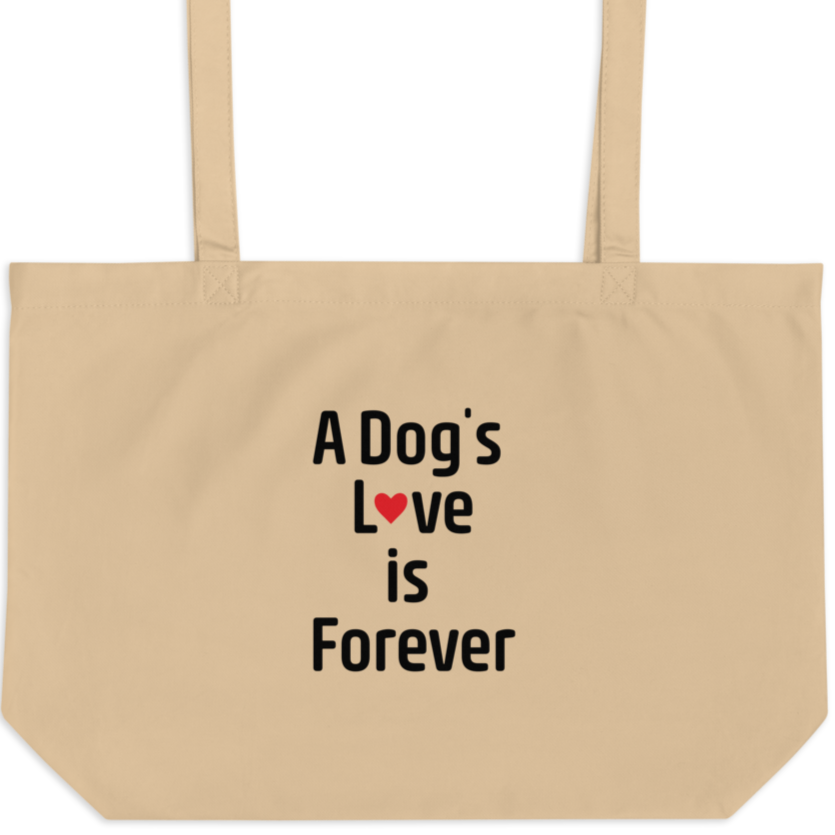A Dog's Love is Forever X-Large Tote/Shopping Bags
