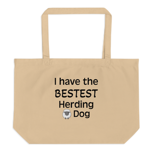 Bestest Sheep Herding Dog X-Large Tote/Shopping Bag