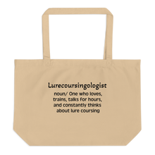 Load image into Gallery viewer, Lure Coursing &quot;Lurecoursingologist&quot; Tote/Shopping Bags
