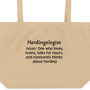 Dog Herding "Herdingologist" X-Large Tote/Shopping Bags