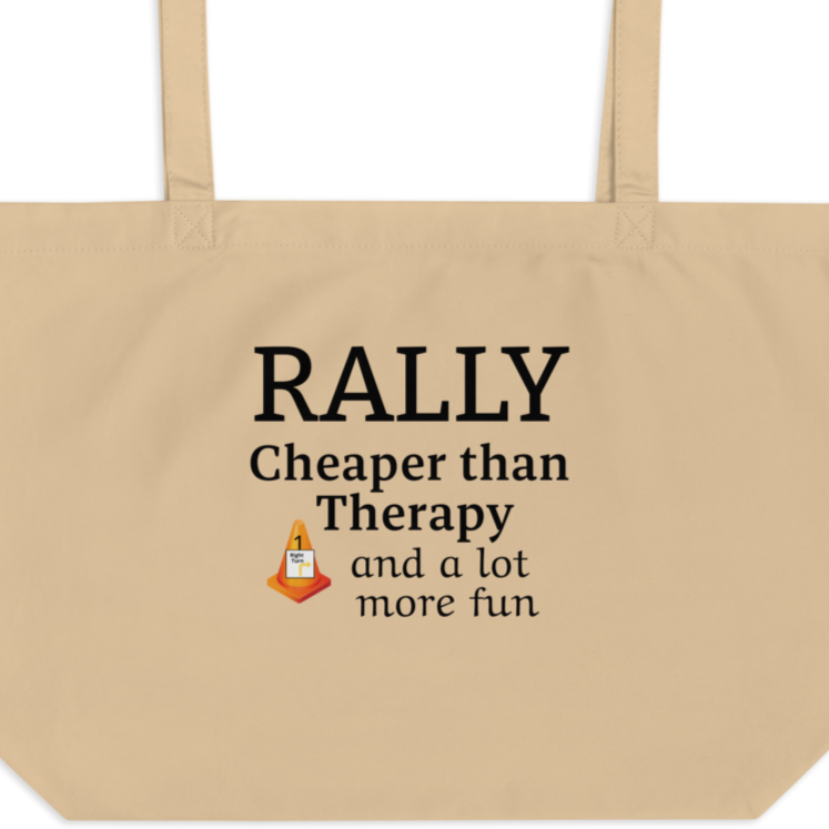 Rally Cheaper than Therapy X-Large Tote/Shopping Bag