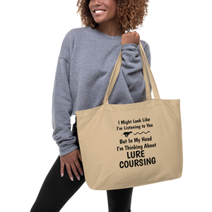 I'm Thinking About Lure Coursing X-Large Tote/Shopping Bag