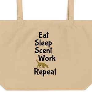 Eat Sleep Scent Work Repeat X-Large Tote/ Shopping Bags