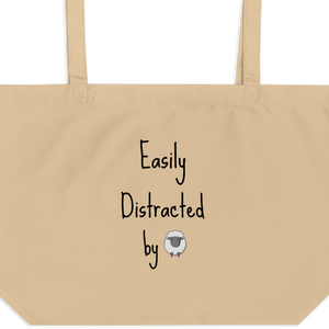 Easily Distracted by Sheep Herding X-Large Tote/ Shopping Bags