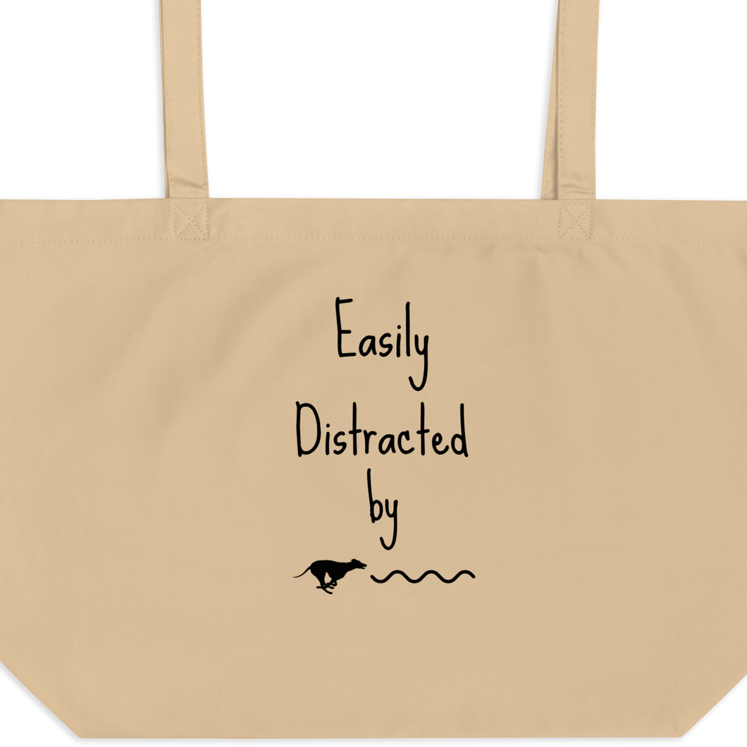 Easily Distracted by Lure Coursing X-Large Tote/ Shopping Bags