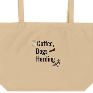 Coffee, Dogs & Duck Herding X-Large Tote/ Shopping Bags